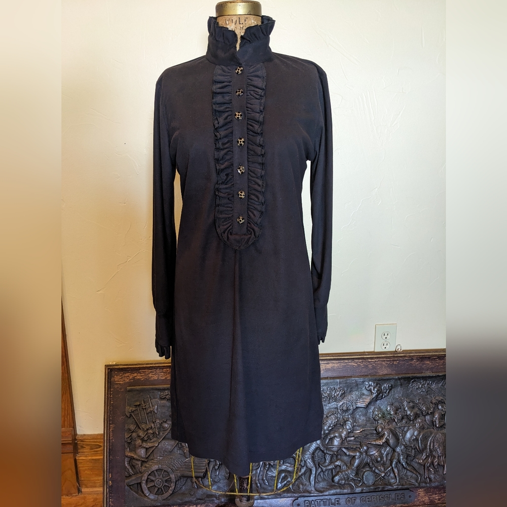 Black dress micro suede
